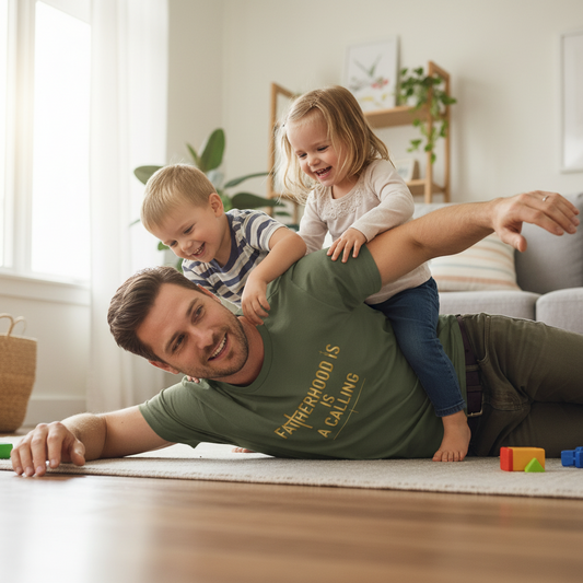 Fatherhood Is A Calling T-Shirt — Inspirational Dad Tee for Father’s Day