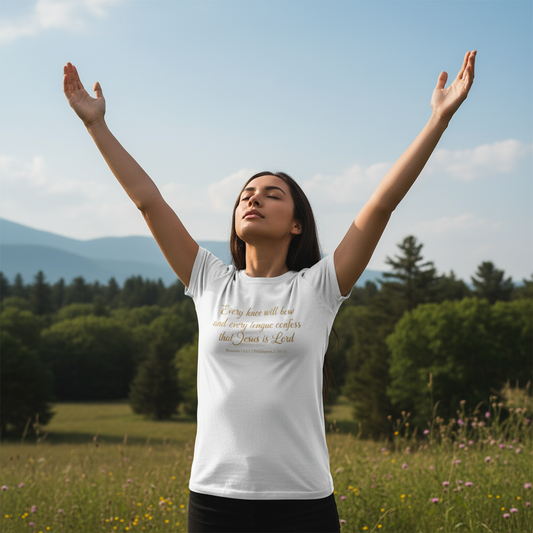 Every Knee Will Bow T-Shirt — Philippians 2:10 Christian Faith Tee