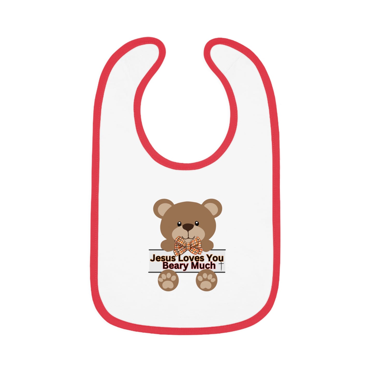 Baby Contrast Trim Jersey Bib