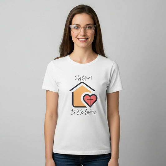 My Heart His Home Jersey Short Sleeve Tee