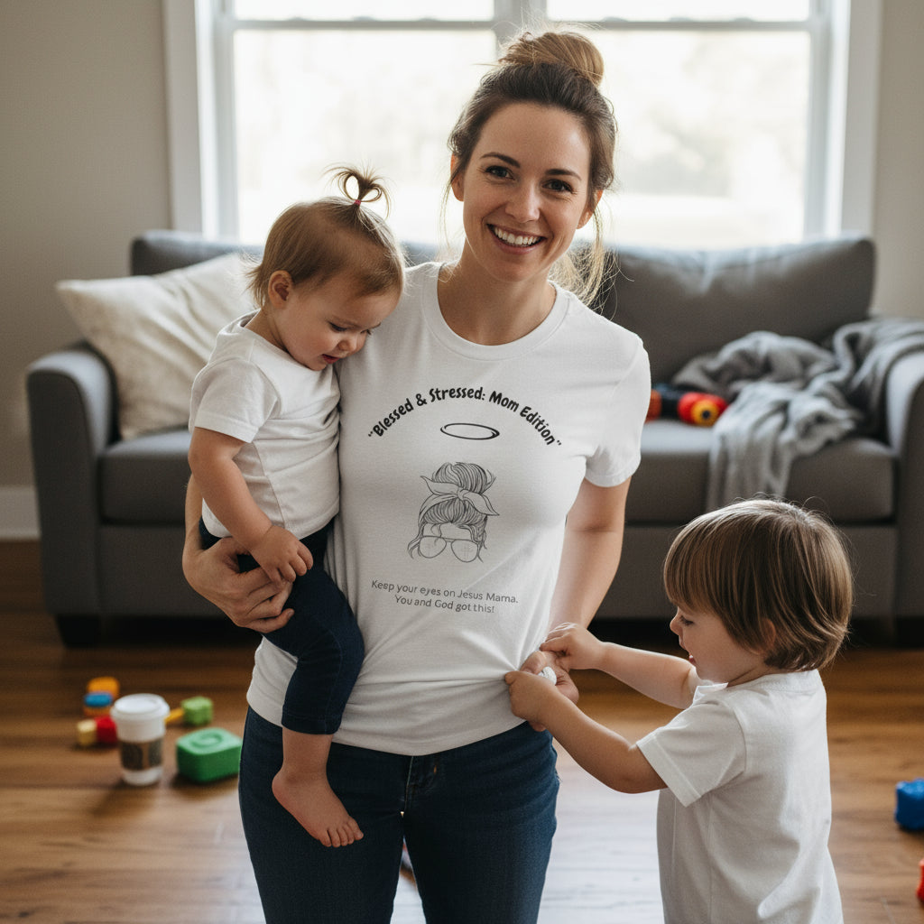 Blessed & Stressed. Mom Edition Encouragement You Can Wear