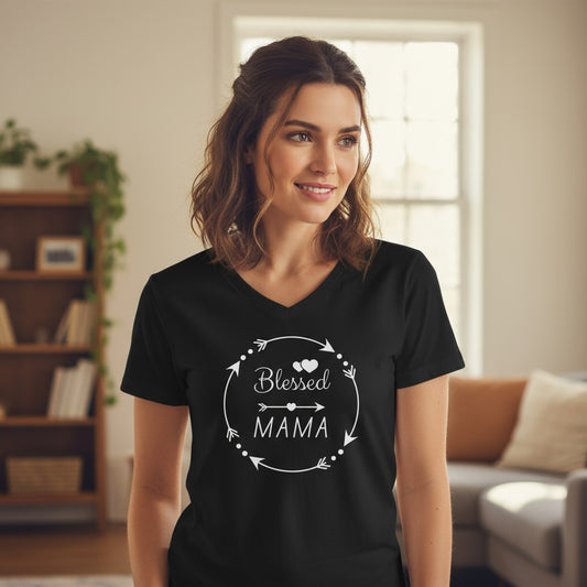 Unisex Jersey Short Sleeve V-Neck Tee