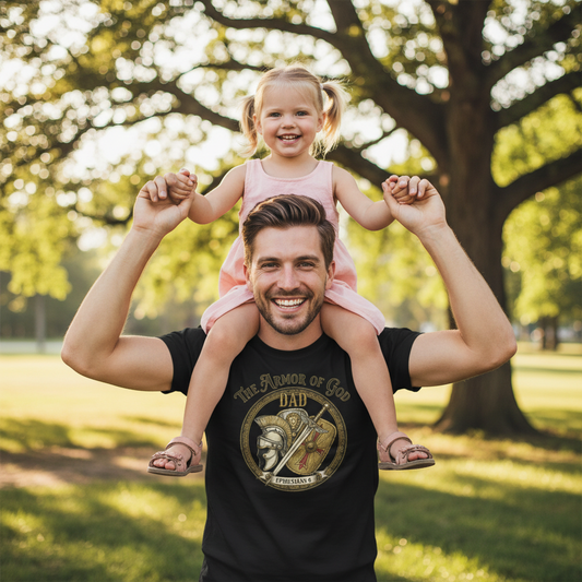 Armor of God Dad T-Shirt — Christian Father's Day Inspirational Tee (Ephesians 6)