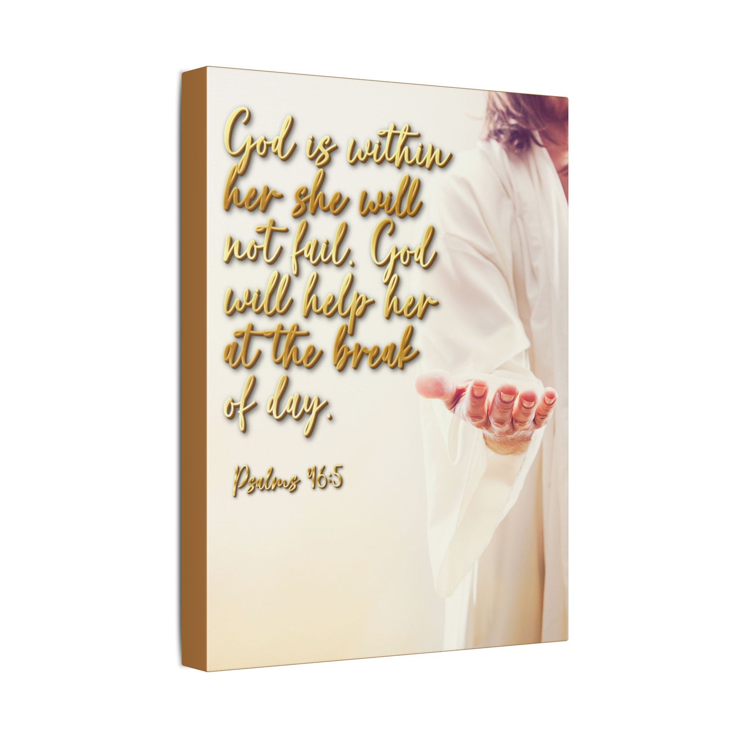 Psalm 46:5 Canvas Wall Art - Inspirational Christian Scripture Print