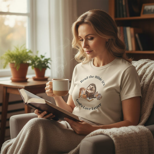 Read the Bible It's God's love letter with all these cute little fall woodland friends.