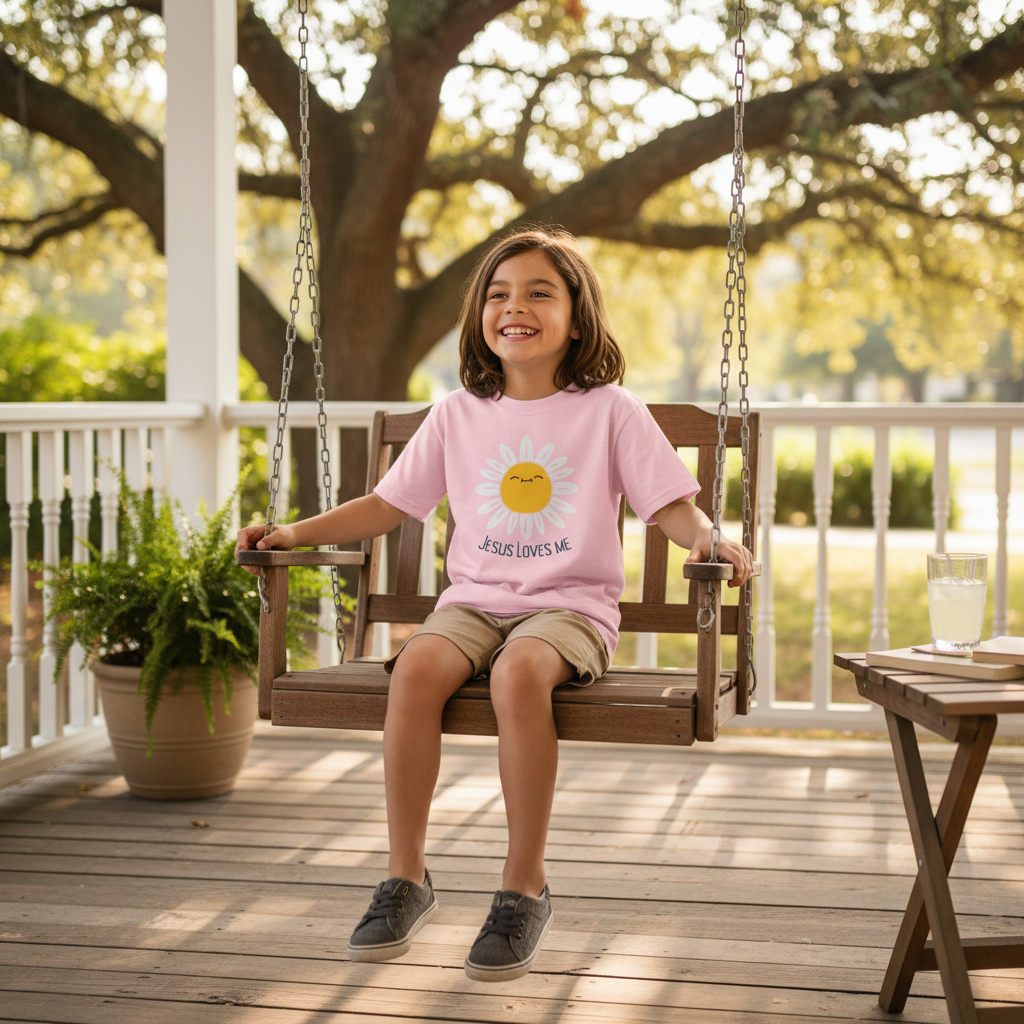 Jesus Loves Me Heavy Cotton Tee