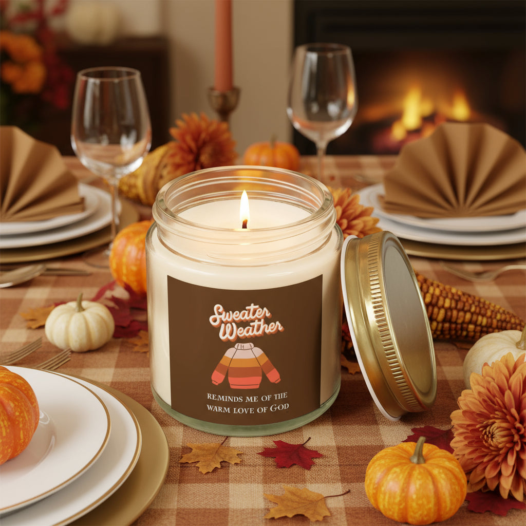 Coconut Apricot Scented Candle - Cozy Fall Vibes, Perfect Gift for Home, Aromatherapy, Relaxation, Winter Decor, Seasonal Candle