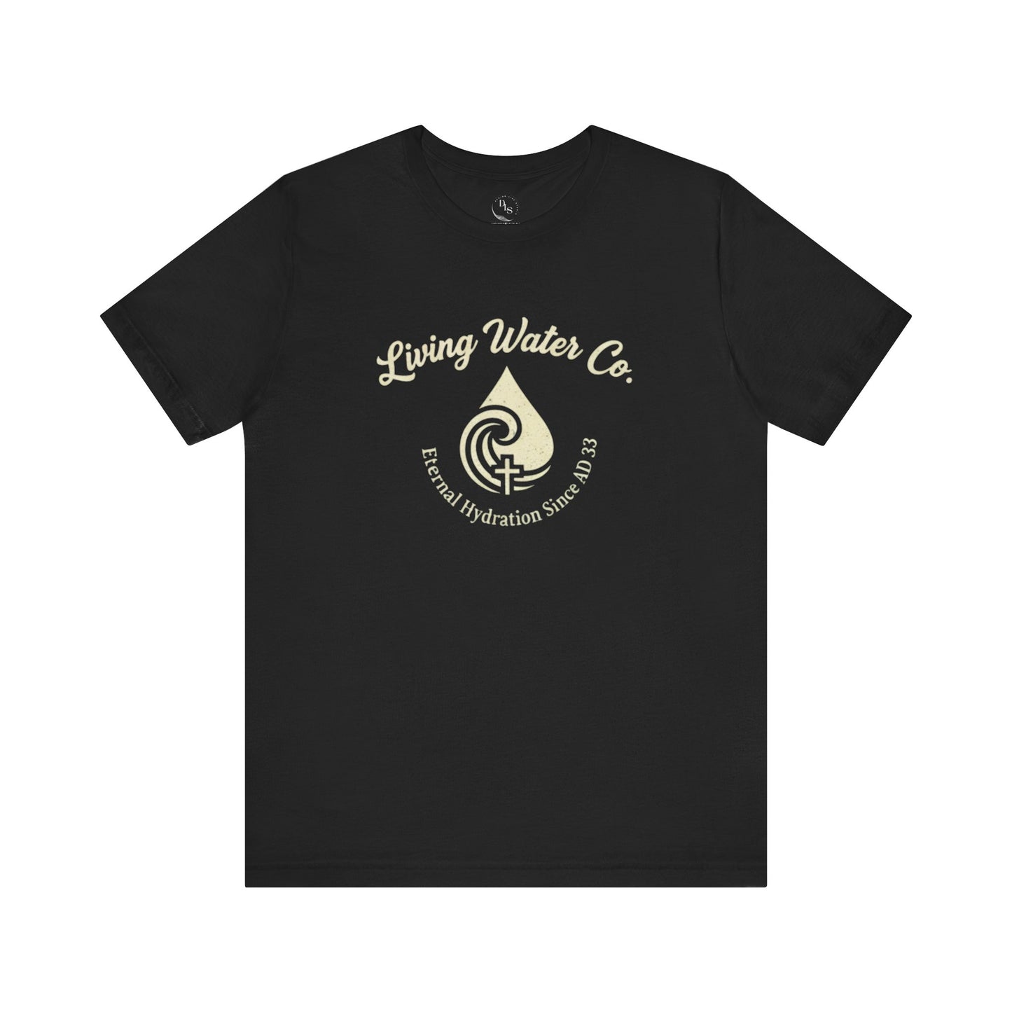 Living Waters Co. Logo Tee — Coastal Surf & Spiritual Inspired White T‑Shirt