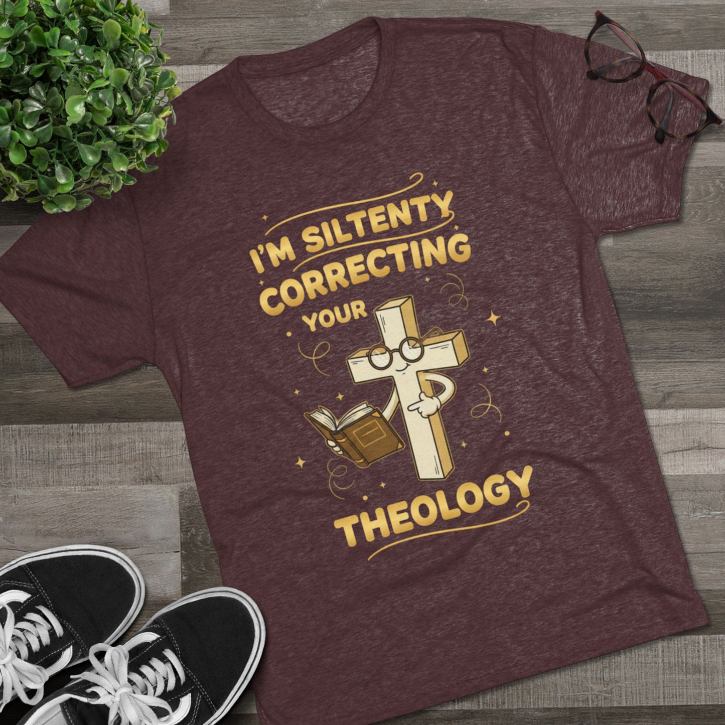 Theology T-Shirt — "I'm Silently Correcting Your Theology" Christian Tee