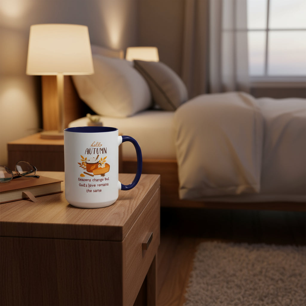 Autumn Accent Coffee Mug - Seasonal Warmth for Cozy Moments, Fall Decor, Gift for Friends, Coffee Lovers, Home and Kitchen