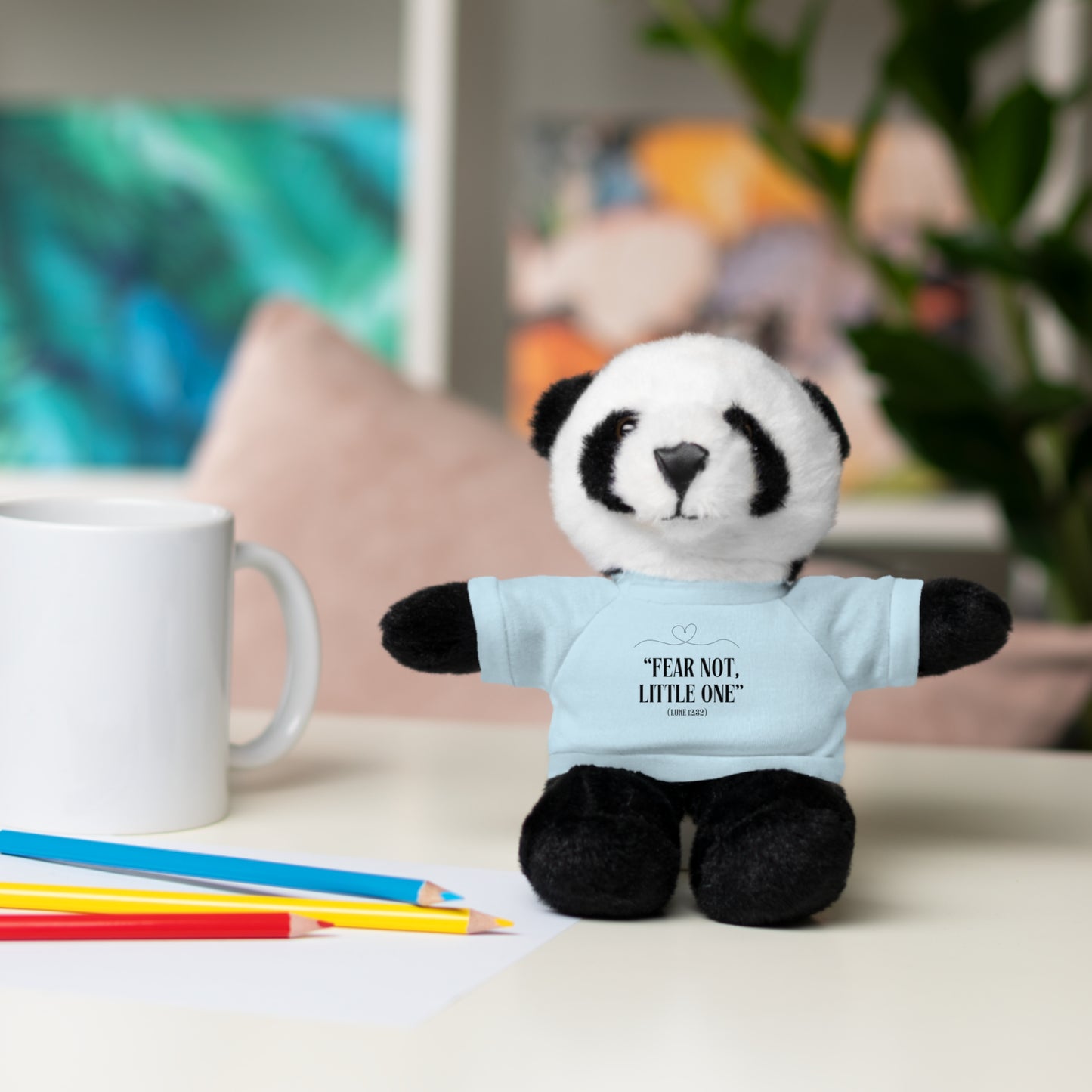 Panda Plush with Tee — "Fear Not, Little One" Inspirational Baby Stuffed Animal