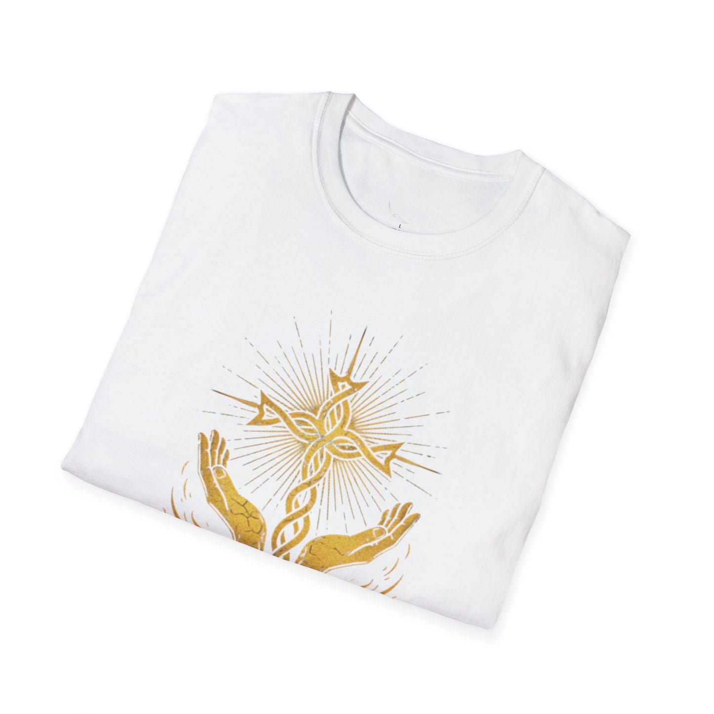 Let Go Floral Minimalist T-Shirt — Small Chest Graphic, Relaxation & Mindfulness Tee