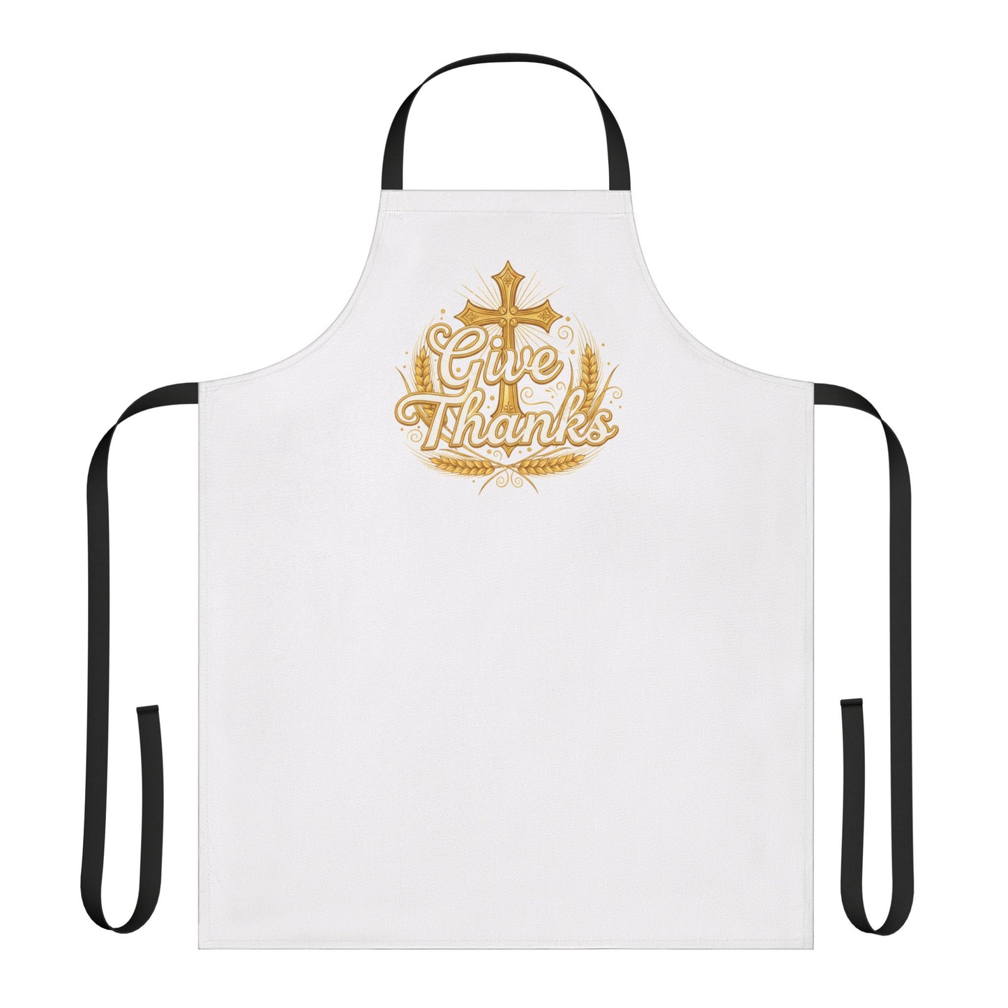 Give Thanks Religious Apron – Christian Cross Thanksgiving Kitchen Apron
