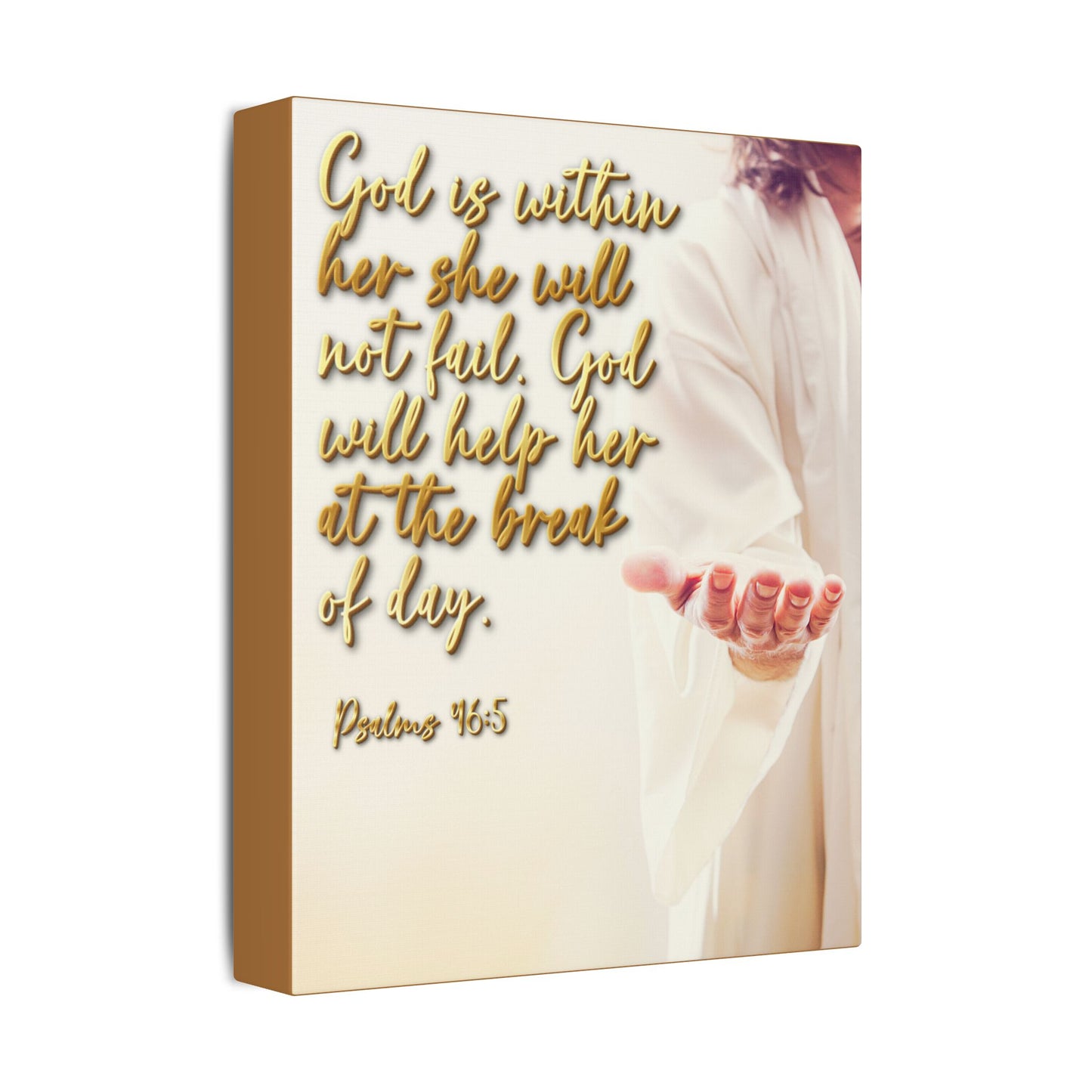 Psalm 46:5 Canvas Wall Art - Inspirational Christian Scripture Print