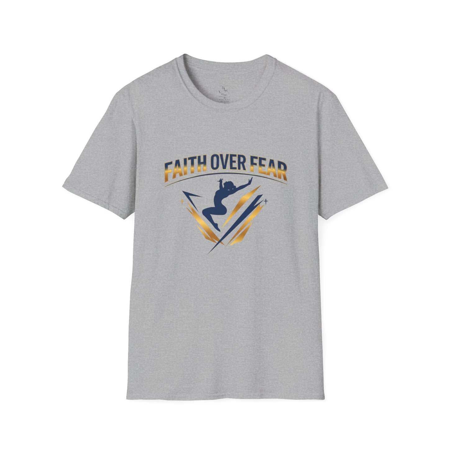 Faith Over Fear Gynastic Inspired T-Shirt — Inspirational Christian Surfing Graphic Tee