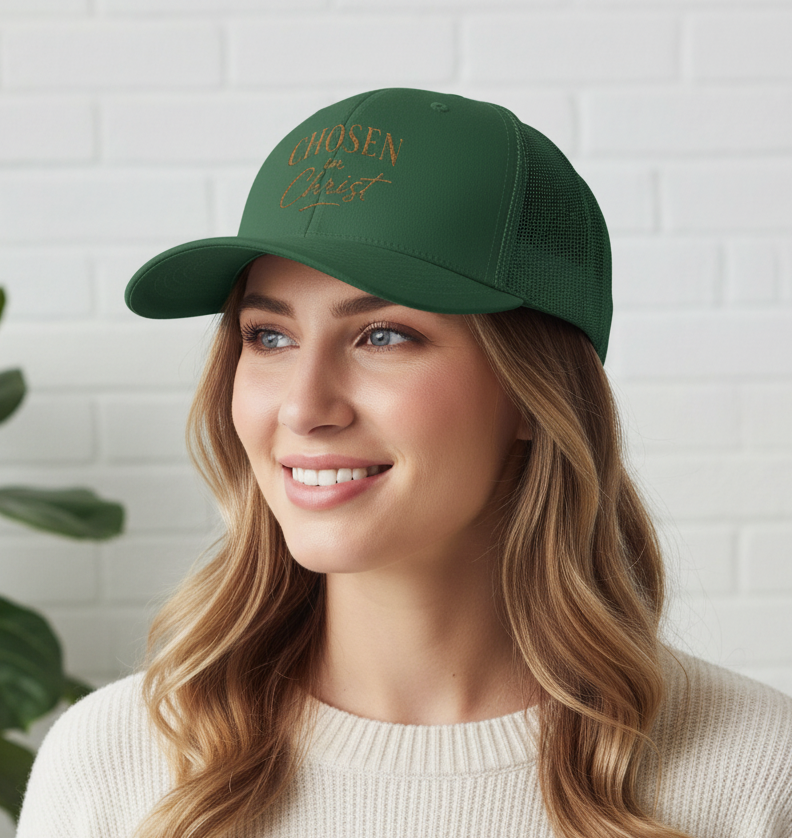 Chosen in Christ Snapback Trucker Hat — Christian Faith Baseball Cap