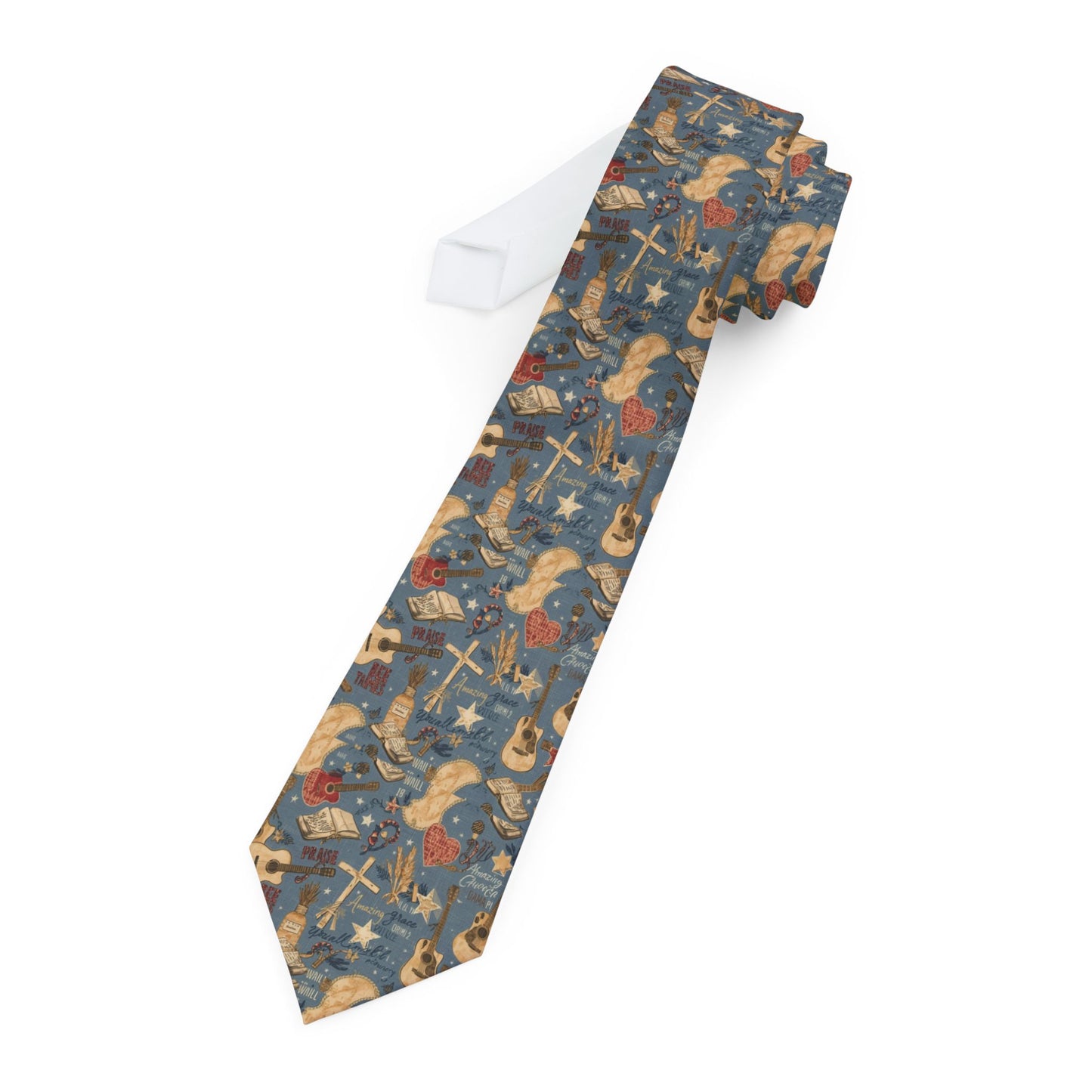 Country Gospel Music Necktie - Perfect for Musicians & Concerts