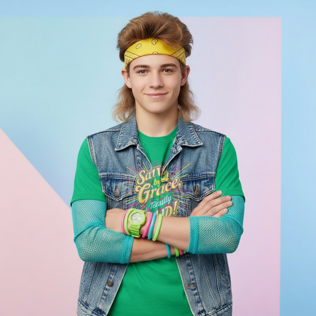 Saved by Grace Totally Rad. Jersey Short Sleeve Tee