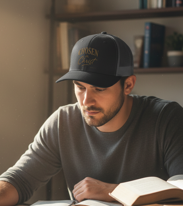 Chosen in Christ Snapback Trucker Hat — Christian Faith Baseball Cap