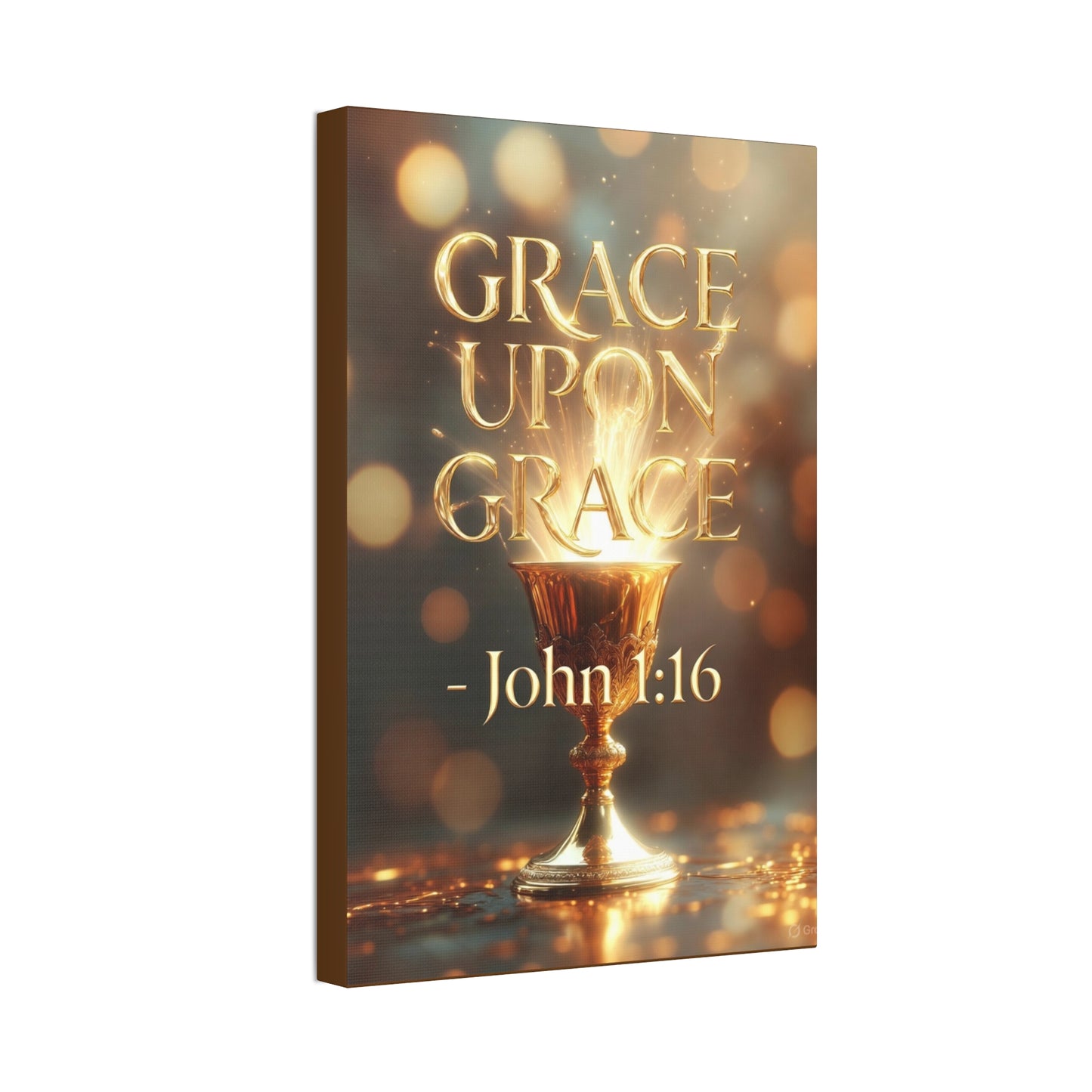 "Upon Grace" John 1:16 Canvas Wall Art