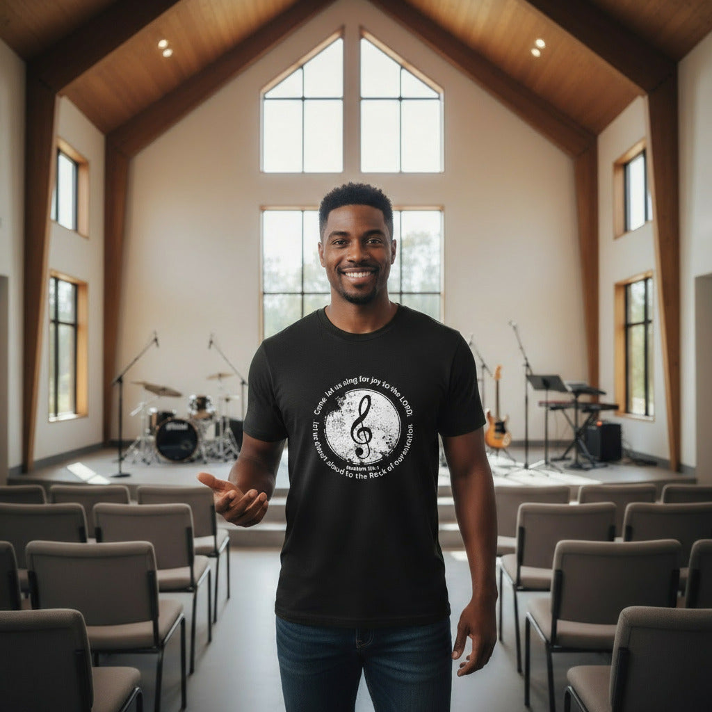 Psalm 95:1 Sing for the joy of our salvation t shirt