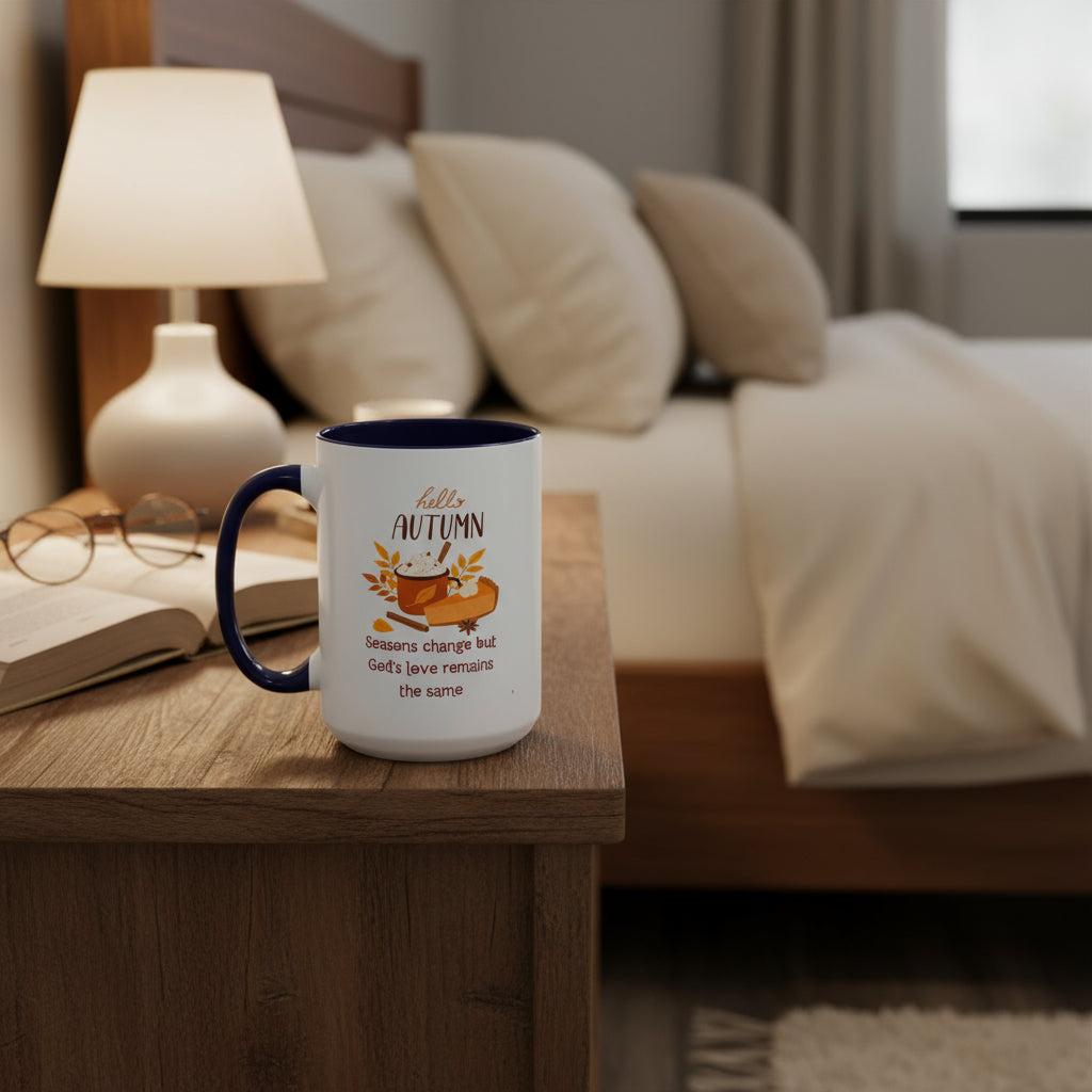 Autumn Accent Coffee Mug - Seasonal Warmth for Cozy Moments, Fall Decor, Gift for Friends, Coffee Lovers, Home and Kitchen