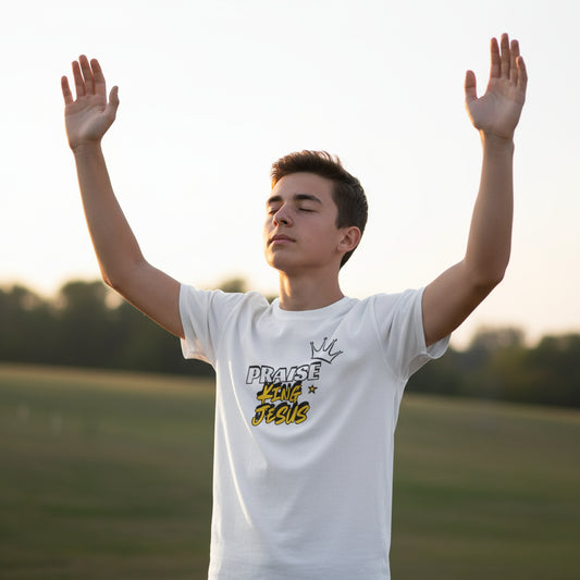 Praise King Jesus Jersey Short Sleeve Tee