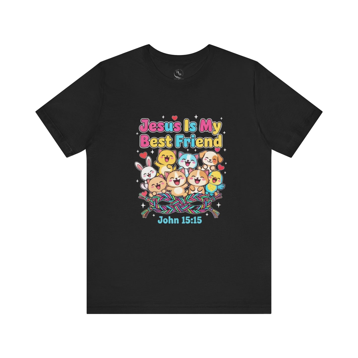 Jesus Is My Best Friend Kids T-Shirt — John 15:15 Cute Animal Faith Tee