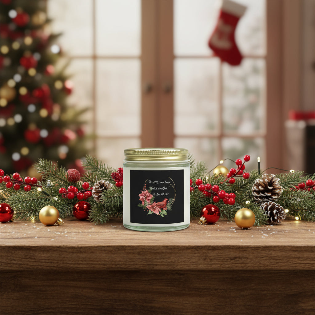 Be Still Cardinal Candle Scented Candles, Coconut Apricot Wax (4oz, 9oz)