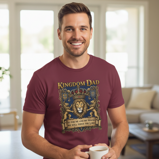 Kingdom Dad Lion T-Shirt — Faith & Family Christian Father's Day Tee