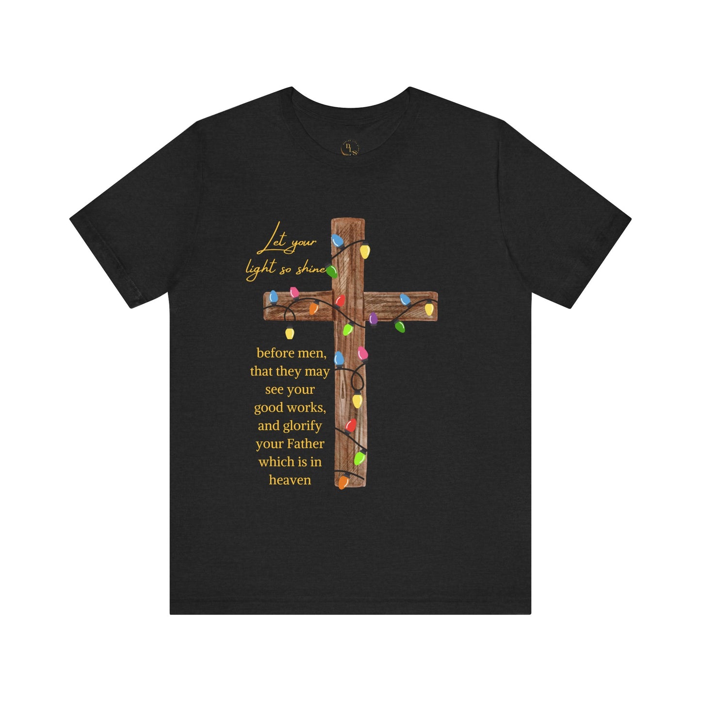 Christmas Christian Cross, let your light shine before men. T Shirt