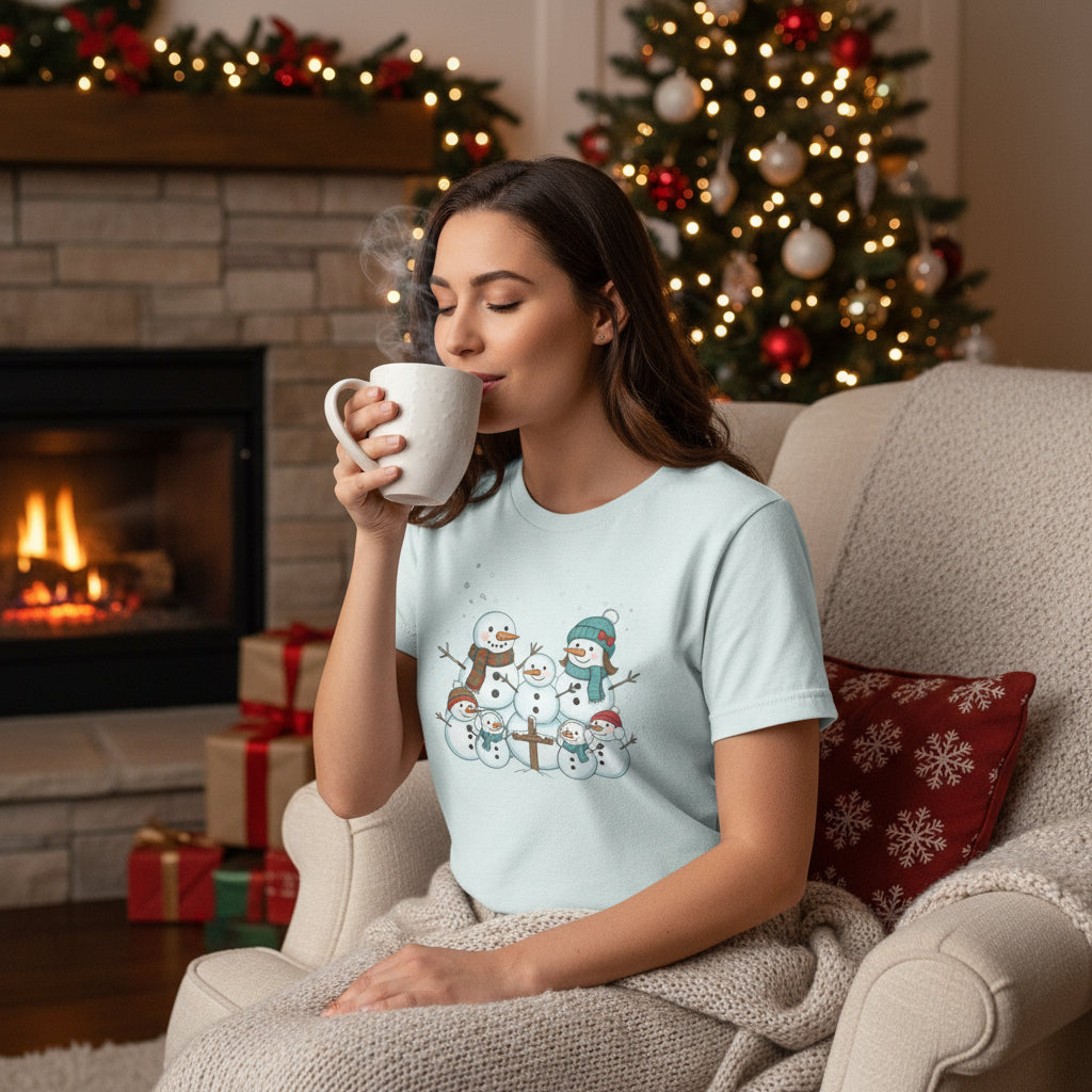 Winter Snowman Graphic Tee for Cozy Celebrations