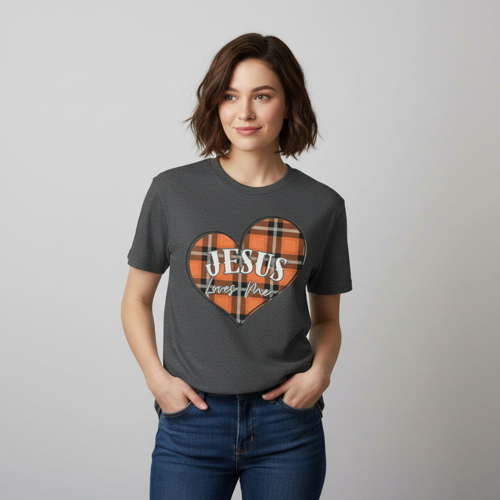 Jesus loves me Heart - Heavy Cotton Tee