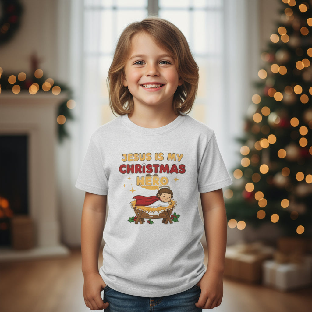 Jesus is My Christmas Hero Youth Tee