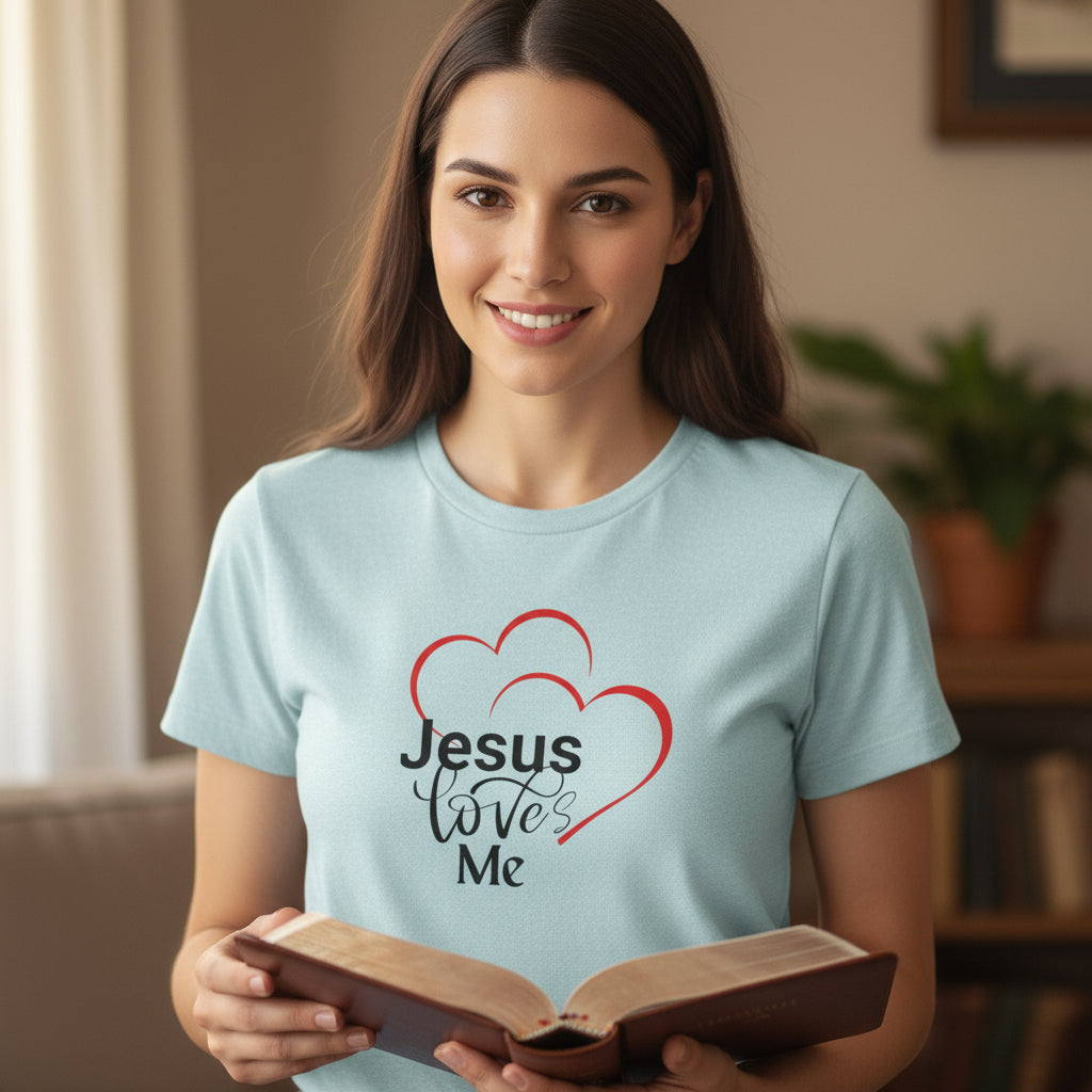 Heartfelt Christian Tee, Jesus Loves Me Shirt, Religious Gift, Faith-Based Apparel, Unisex T-Shirt, Spiritual Wear