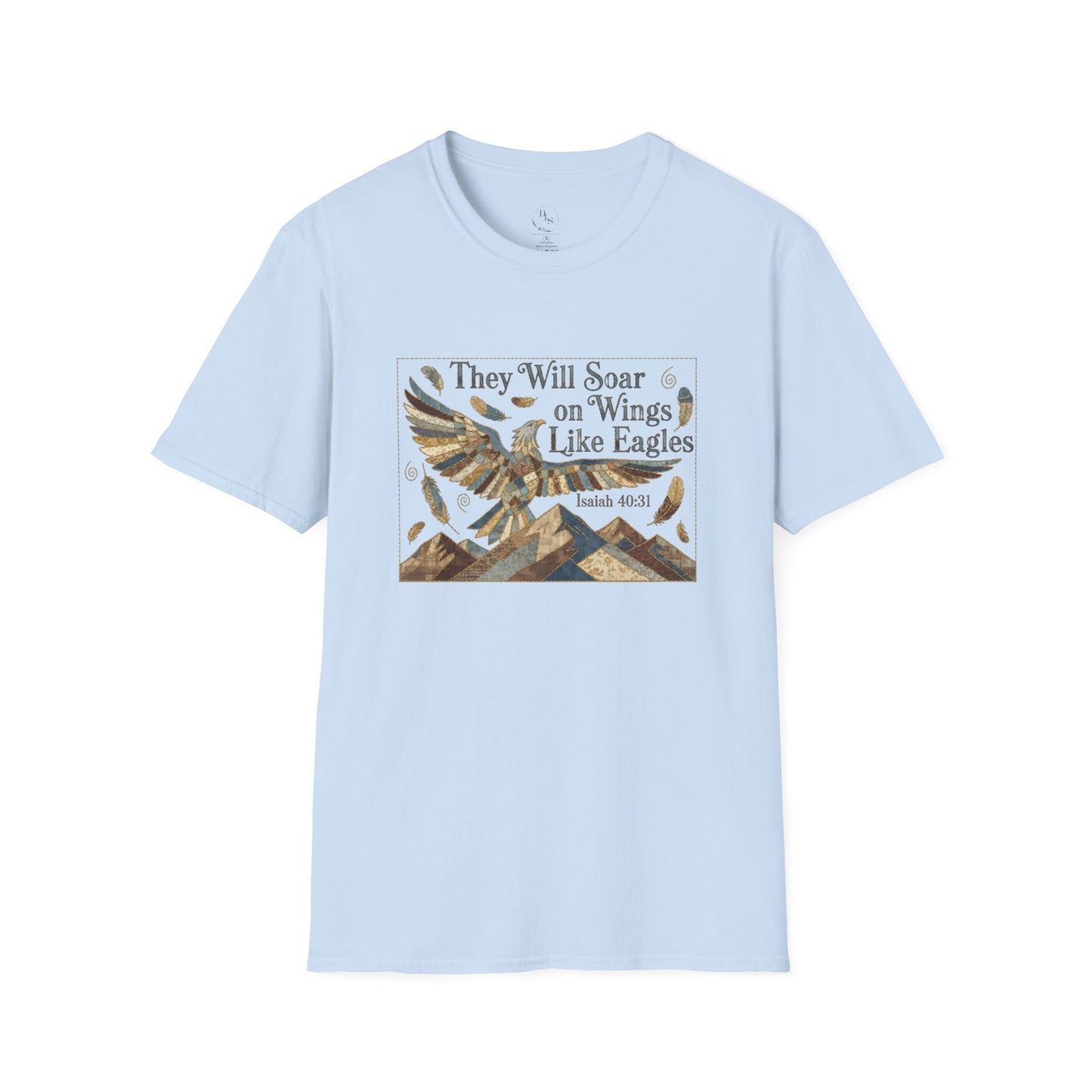 Eagles Wings T-Shirt — "They Will Soar on Wings Like Eagles" Isaiah 40:31 Christian Tee