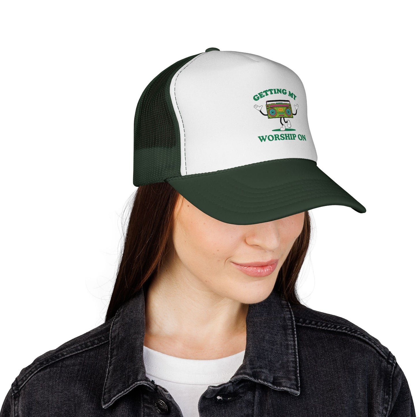 Getting my Worship on Hat - Retro Worship Trucker Cap - Getting My Worship On