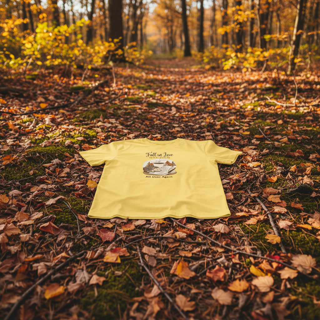 Kids Fall in Love with Jesus Tee, hedge hog reading the bible. Faith-Based Kids Apparel, Religious Youth Shirt, Christian Gift for Kids