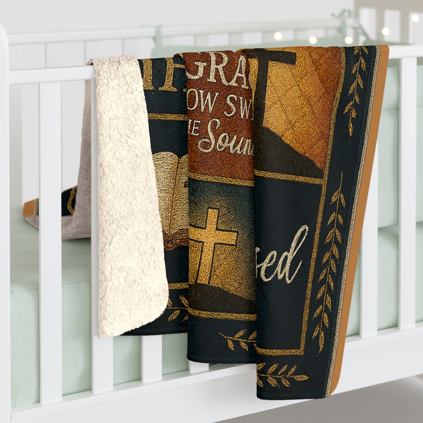 Christian Sherpa Blanket — 'Faith, Pray More Worry Less' Inspirational Throw