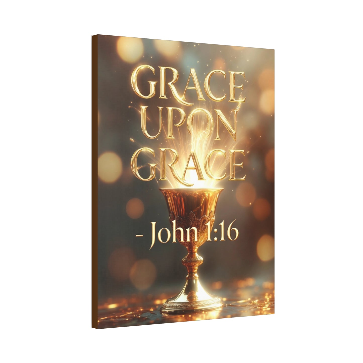 "Upon Grace" John 1:16 Canvas Wall Art