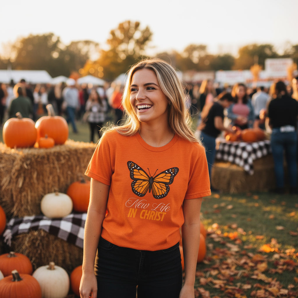 New Life in Christ Butterfly T Shirt