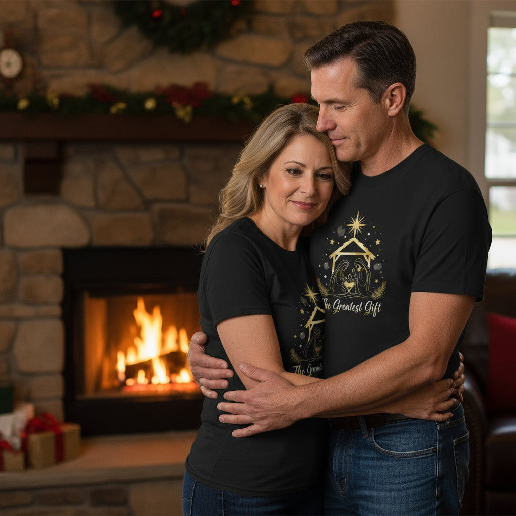 The greatest gift -  Christmas Unisex Heavy Cotton Tee - The Greatest Gift Design