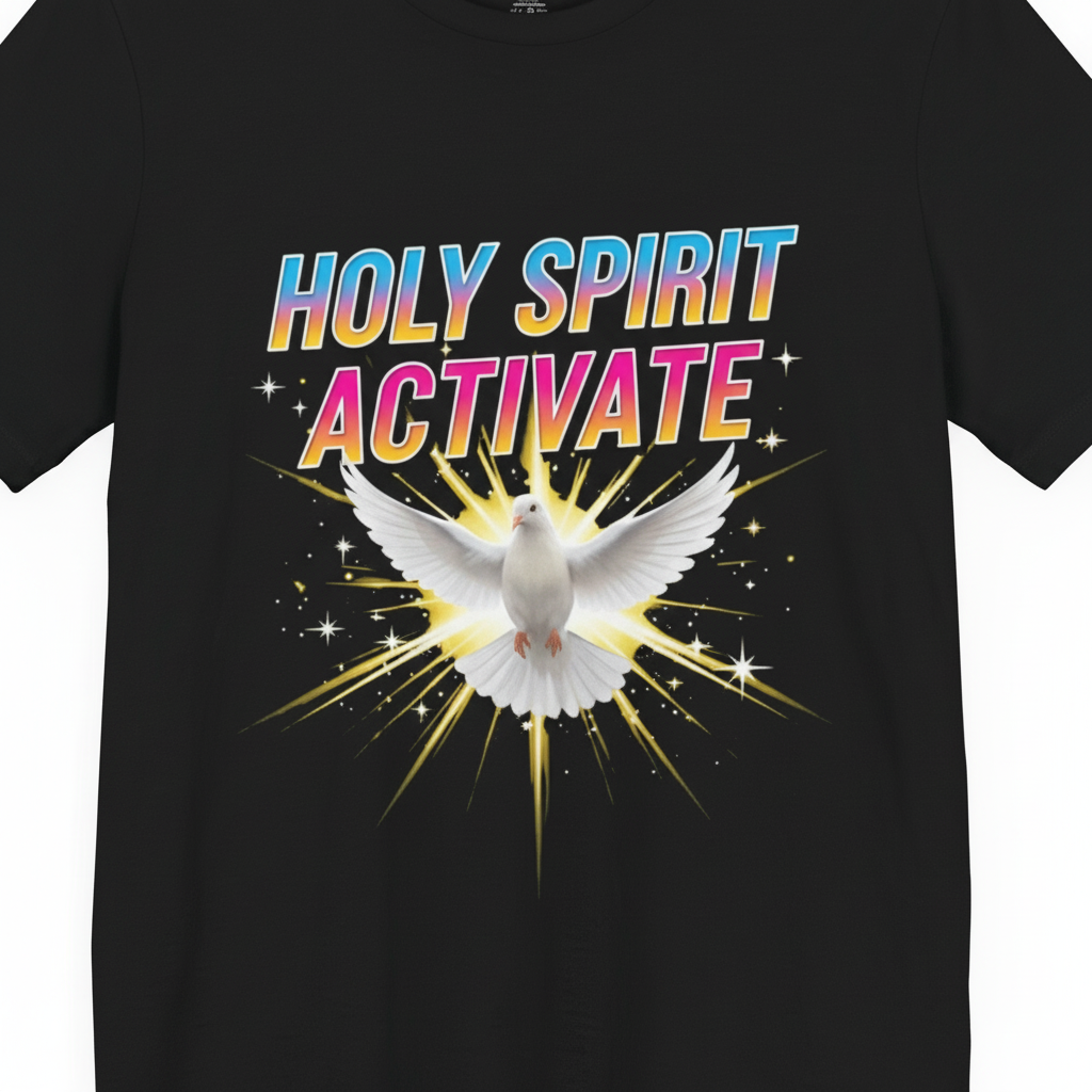 Holy Spirit Activate T-Shirt — Dove Graphic Christian Faith Tee