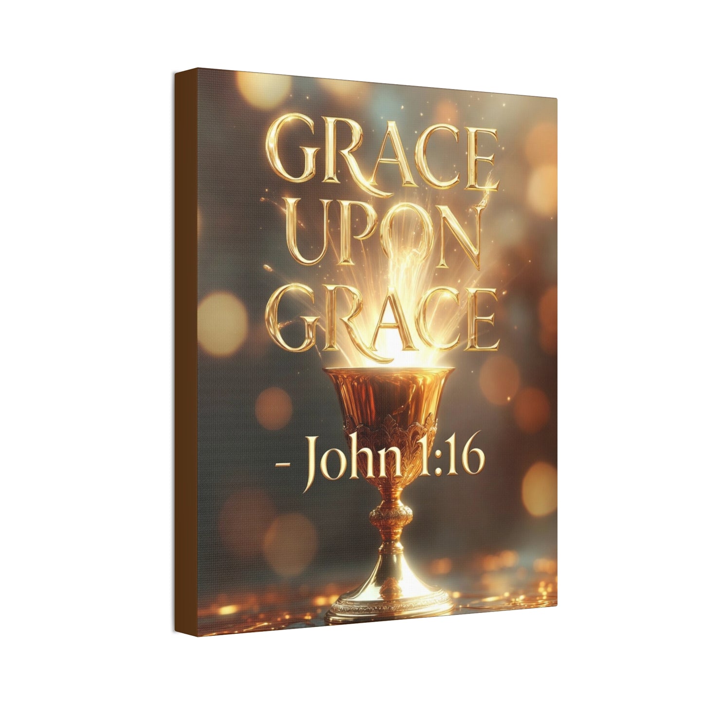 "Upon Grace" John 1:16 Canvas Wall Art