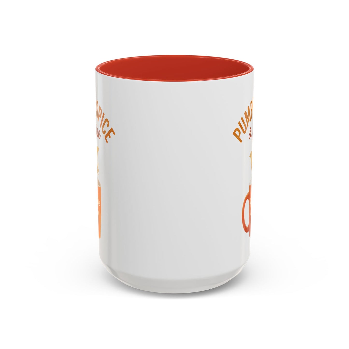 “Pumpkin Spice & Praise” fall comfort coffee cup. Give God all the praise well you enjoy your pumpkin spice.
