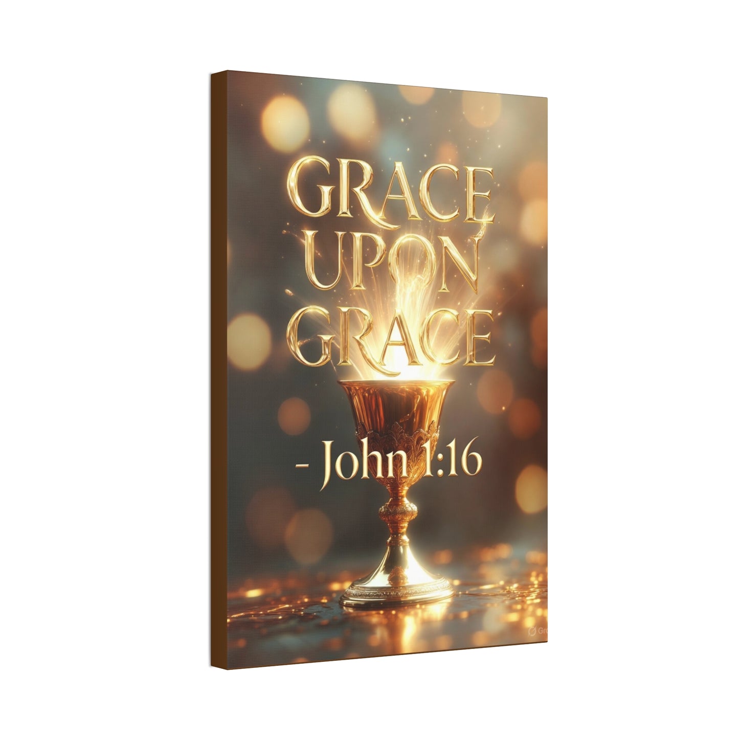 "Upon Grace" John 1:16 Canvas Wall Art
