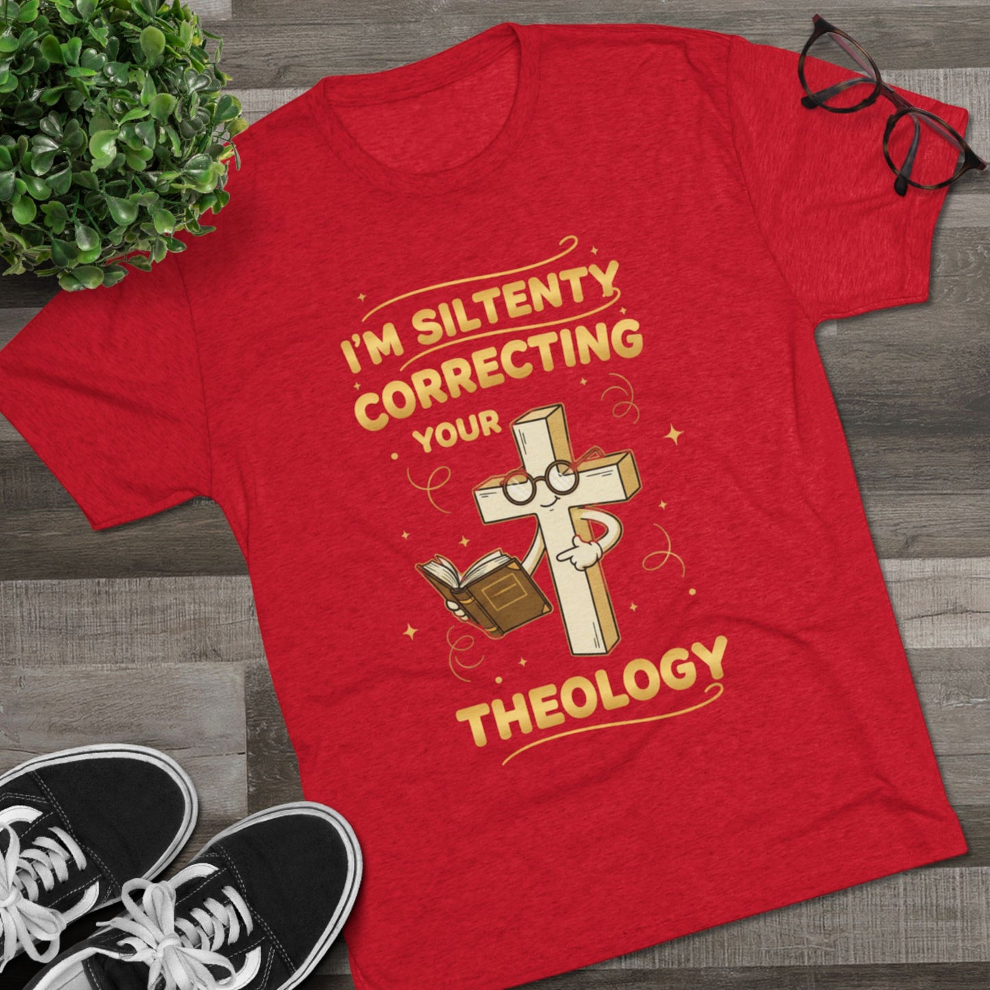 Theology T-Shirt — "I'm Silently Correcting Your Theology" Christian Tee