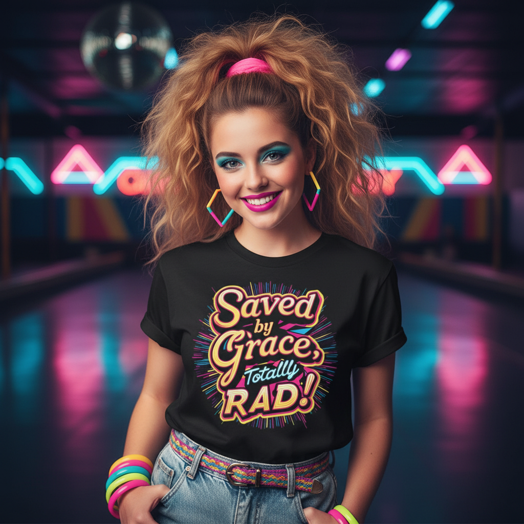 Saved by Grace Totally Rad. Jersey Short Sleeve Tee
