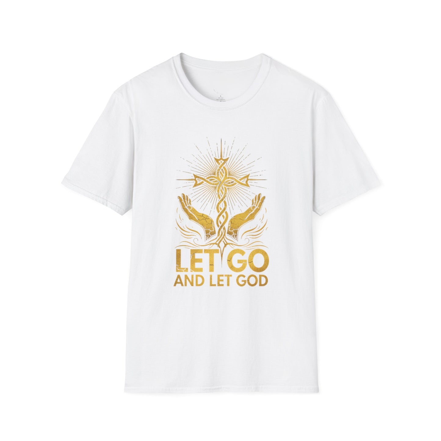 Let Go Floral Minimalist T-Shirt — Small Chest Graphic, Relaxation & Mindfulness Tee