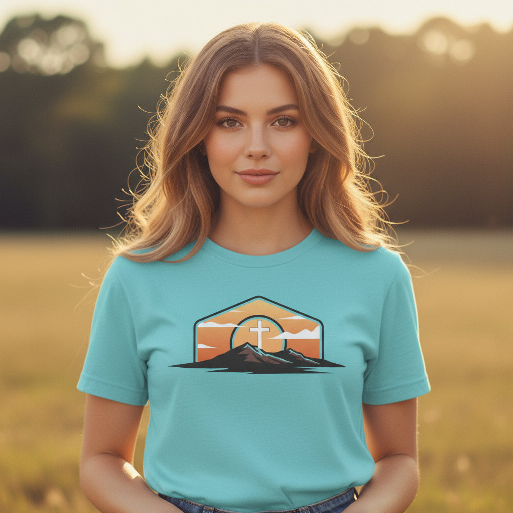 70s style Short Sleeve cross Tee